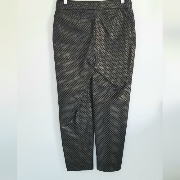 Chico's metallic gold black ankle pants - Picture 4 of 5